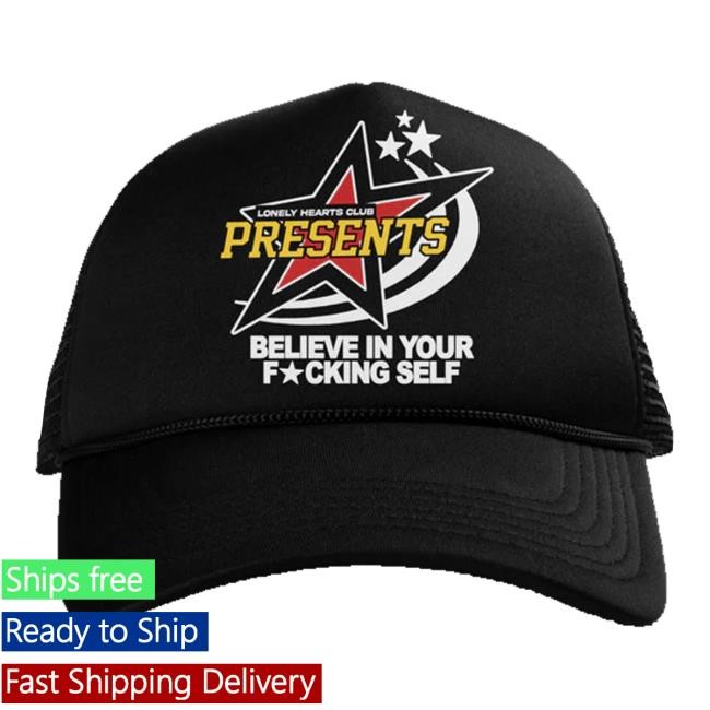 Trending Lonely Hearts Club Merch Store Believe In Yourself Trucker bucket hat