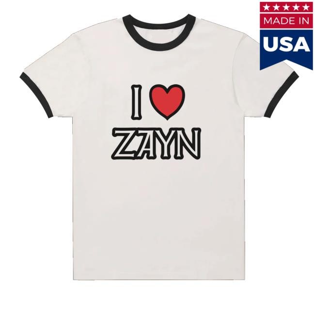 I Love Zayn Ringer Tee Shirt