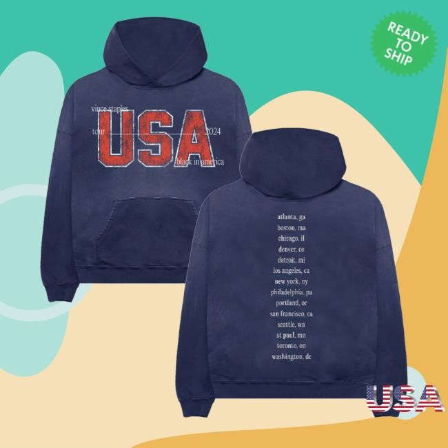 Dark Times Usa Tour Hooded Sweatshirt Vince Staples Merch Store