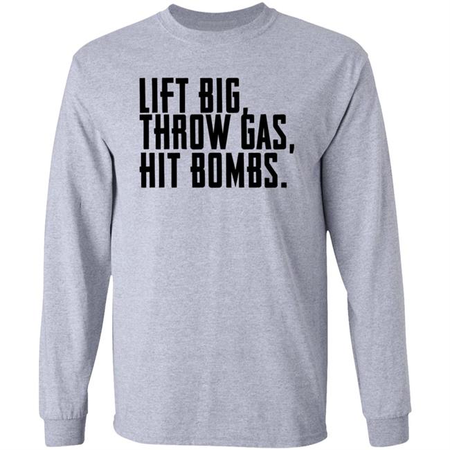 Lift Big Throw Gas Hit Bombs White Hoodie King Of Juco Merch