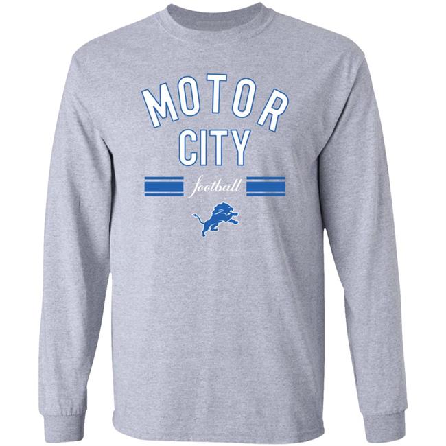 Motor City Football Shirt Dan Campbell Detroit Grey Sideline Local Performance T-Shirt