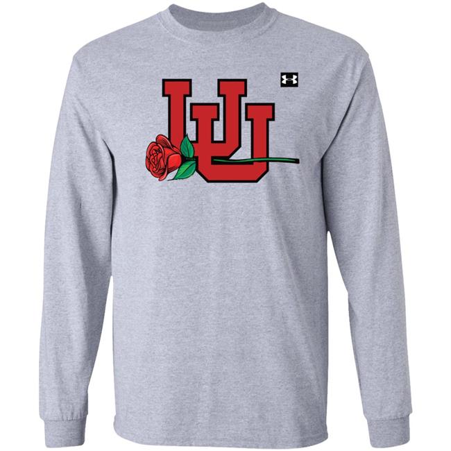 Interlocking Utah Football Rose hoodie Holly Rowe