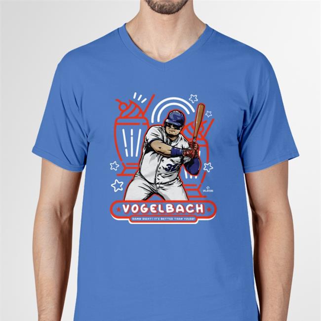 Brandon Nimmo Wearing Vogelbach Sweatshirt