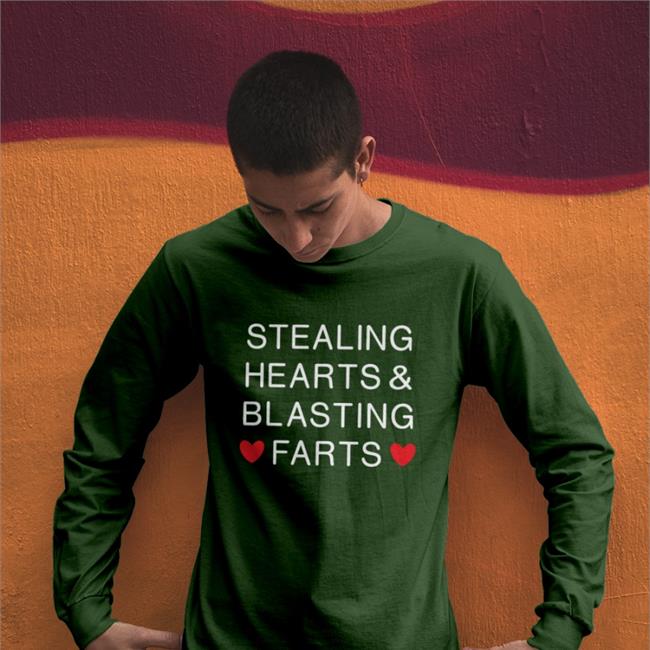 Shirtsthtgohard Stealing Hearts And Blasting Farts Tee Shirt Black