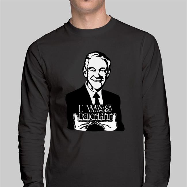 The Redheaded Libertarian Ron Paul I Was Right Tee