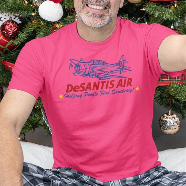 Official Hodgetwins Store Desantis Air Helping People Find Sanctuary Sweatshirt White