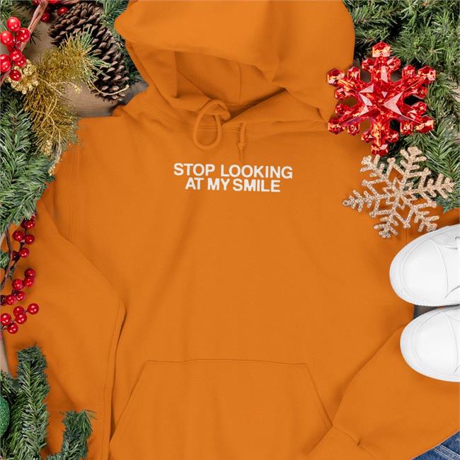 Fanjoy Merch Stop Looking At My Smile Shirt Black