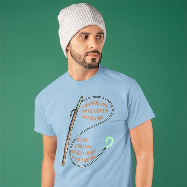 Give A Man A Fish And You Can Feed Him For A Day But Give A Fish A Man Sweatshirt Path Of Exile