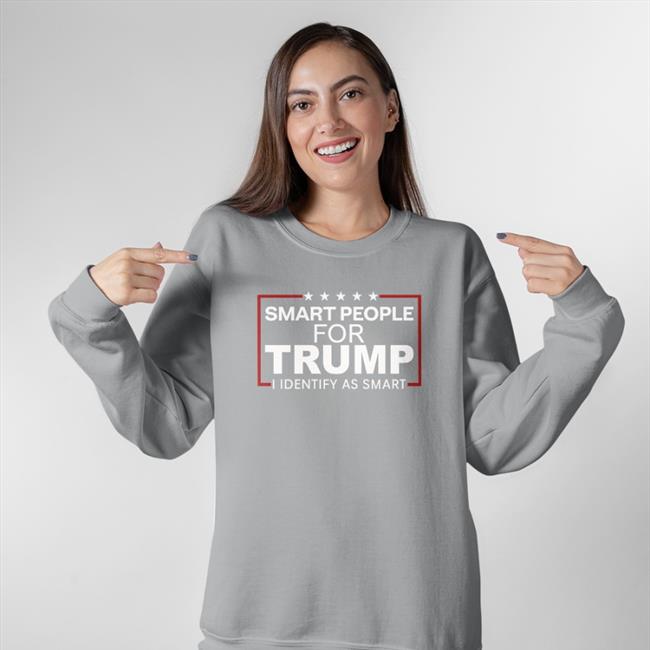 The Intellectualist Smart People For Trump I Identify As Smart Long Sleeve Tee Highbrow Nobrow