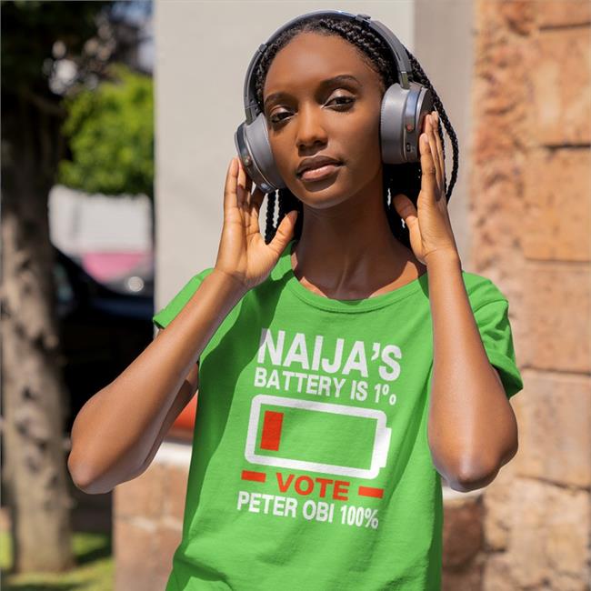 Naija's Battery Is 1% Vote Peter Obi 100% New Shirt