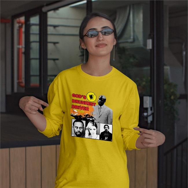Luccainternational God's Drunkest Driver Celebrity T Shirt