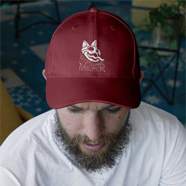 Ash Kabosu Why'd You Have To Kill My Cat Embroidered Hat