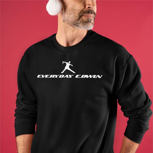 Edwin Escobar Wearing Everyday Edwin Hoodie Sweatshirt