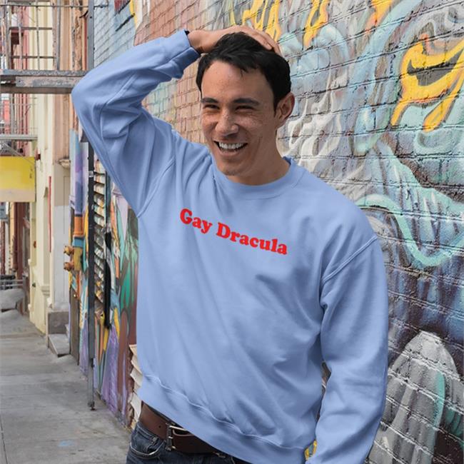 Mark Normand Wearing Gay Dracula Shirt