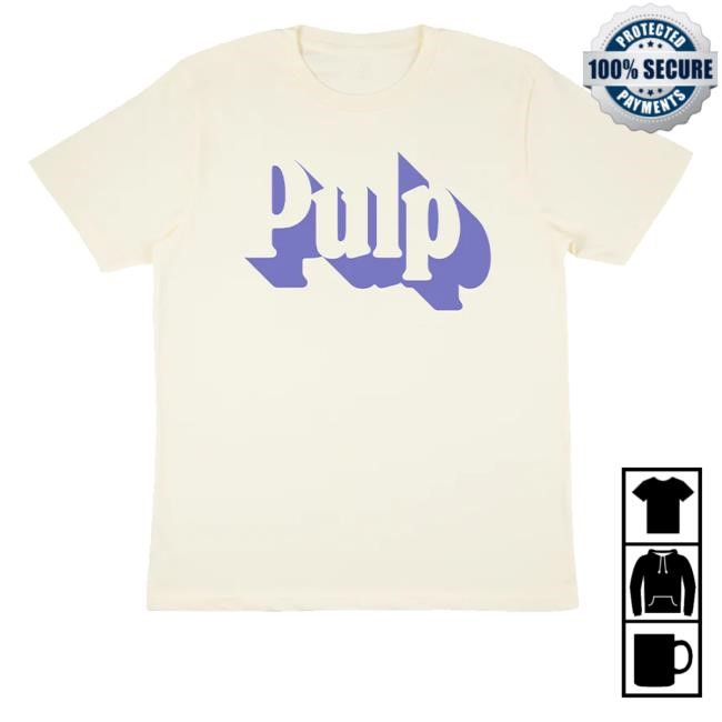 Official Pulp Merch Shop Store Shadow Logo Natural Hoodie, Sweatshirt