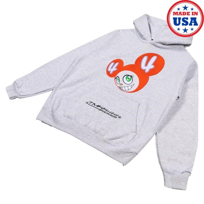 Plus44 World Merch 44 Takashi Murakami Dob Tee Shirt Grey Plus44 World Merch 44 Takashi Murakami Dob Shirts Grey