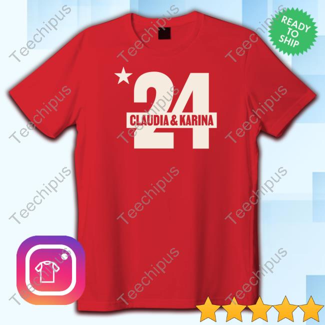 Votesocialist2024 Store 24 Claudia And Karina Logo Hoodie