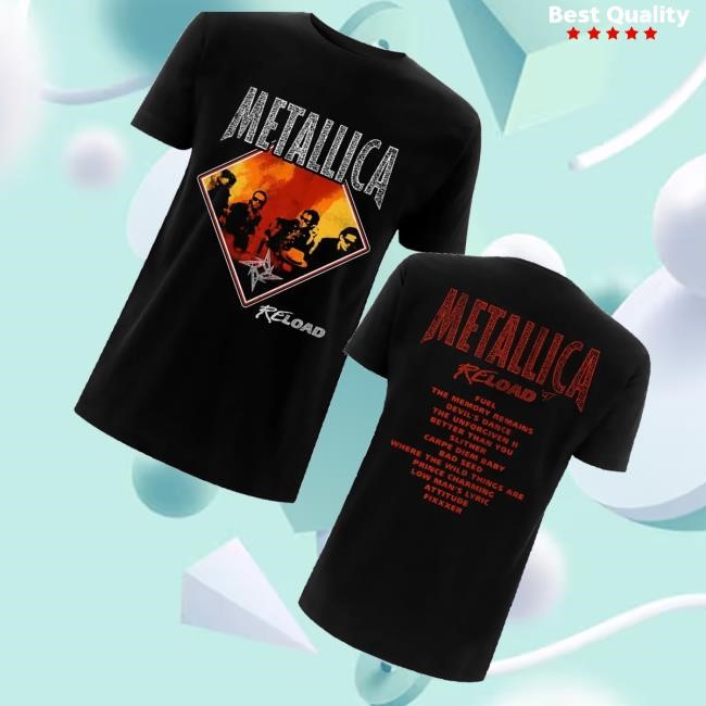 Metallica Merch Store Reload Vintage Black Shirt
