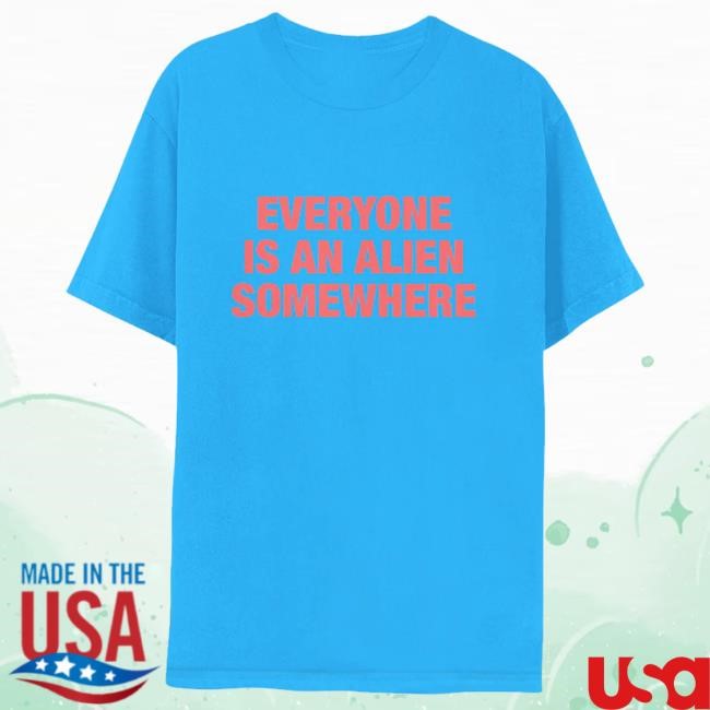 Coldplay Merch Everyone Is An Alien Somewhere Tee - Blue Tee Shirt Coldplay Merch Everyone Is An Alien Somewhere Tee - Blue Long Sleeve Shirt
