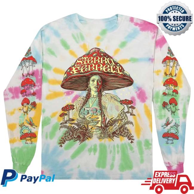 Official Kf-Merch Store Sierra Ferrell Mushroom Head (Tie-Dye) L S Hooded Sweatshirt