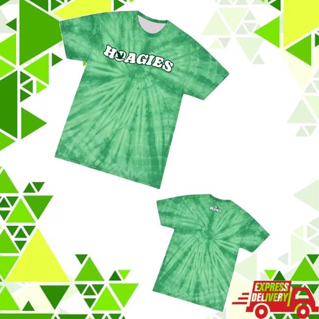 Wawa Merch Store Green Tie Dye T-Shirt