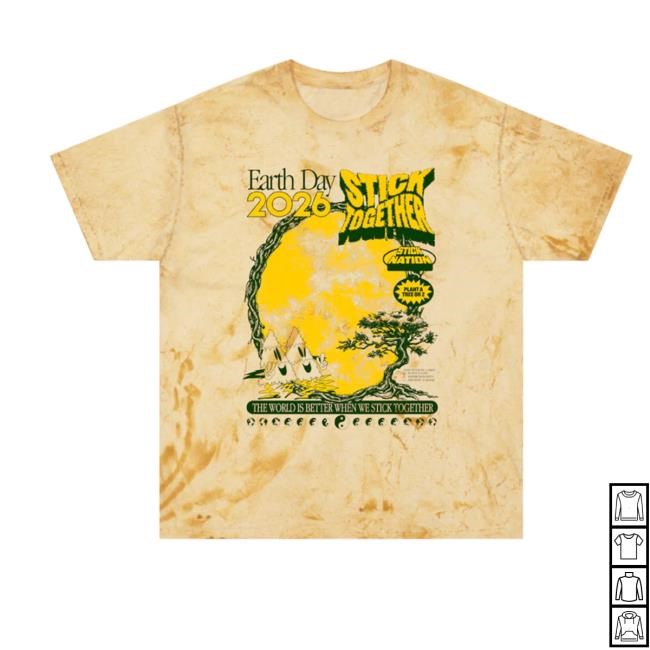 Stick Reviews Merch Store Earth Day 2026 Vintage Tie-Dye Unisex T-Shirt