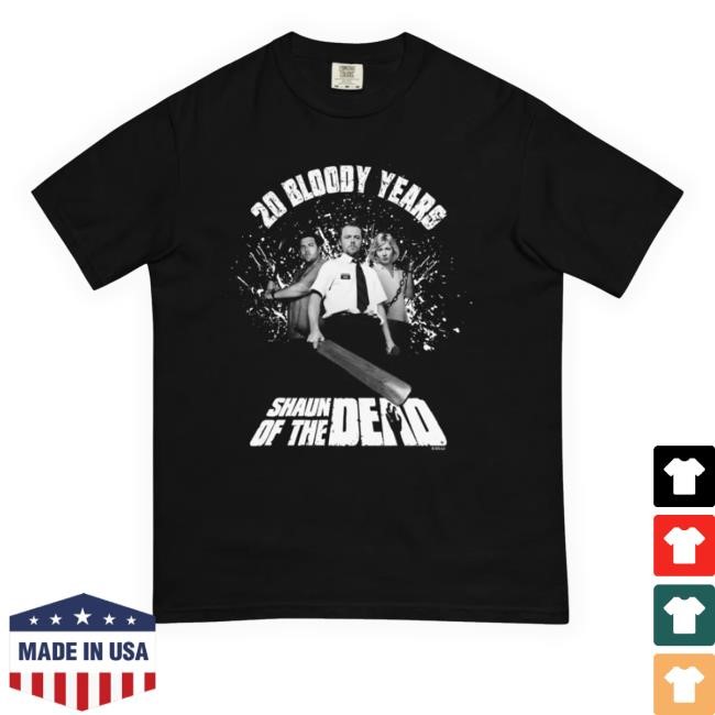 Nbc Store Merch Shaun Of The Dead 20 Bloody Years Comfort Colors Tee