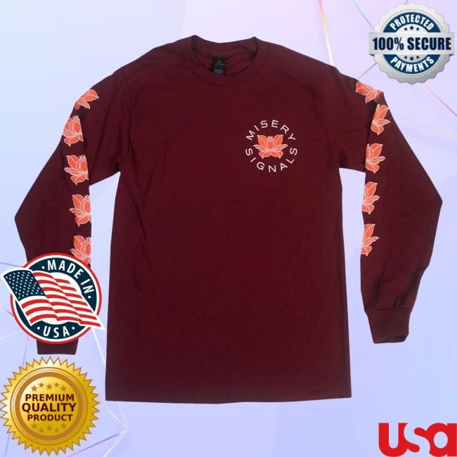 Merchnow Merch Misery Signals Flower Maroon Hoodie Sweatshirt