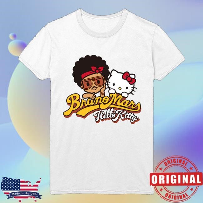 Brunomars Merch Bruno Mars X Hello Kitty White Sweatshirt