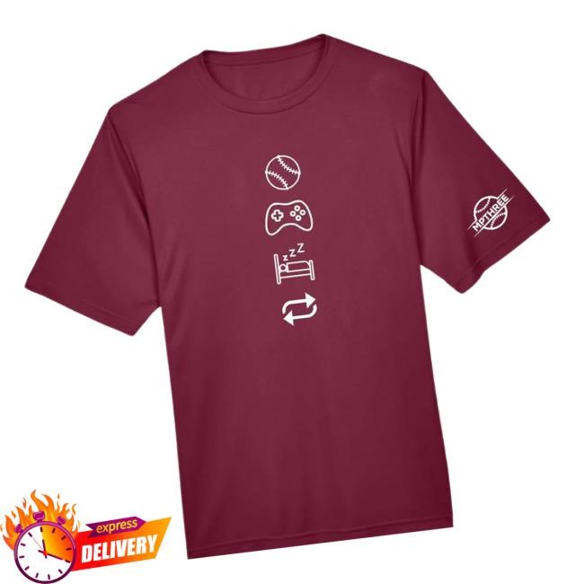 Mpthree Baseball Merch Store Ball Game Sleep Repeat - Mpthree Baseball T-Shirt