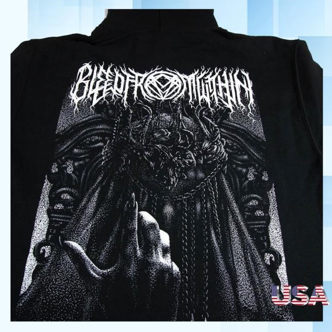 Bleed From Within Merch Og Dm Logo Hoodie – Black Crewneck Sweatshirt