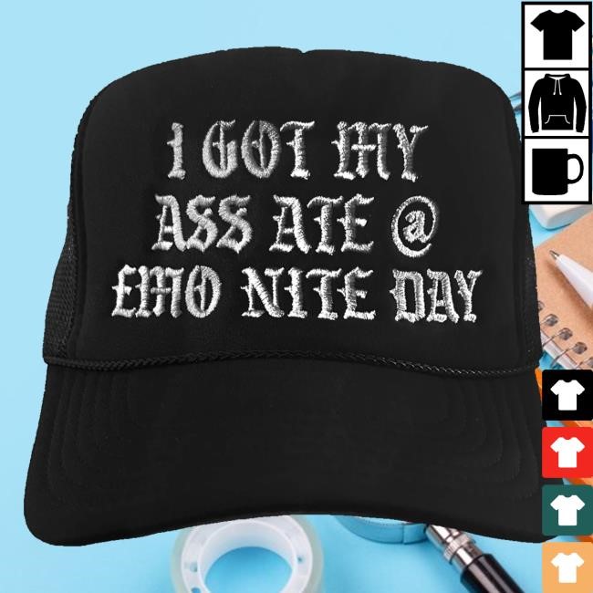 Emo Nite Merch Ass Ate Trucker Hat (Emo Nite X Old School Hat)