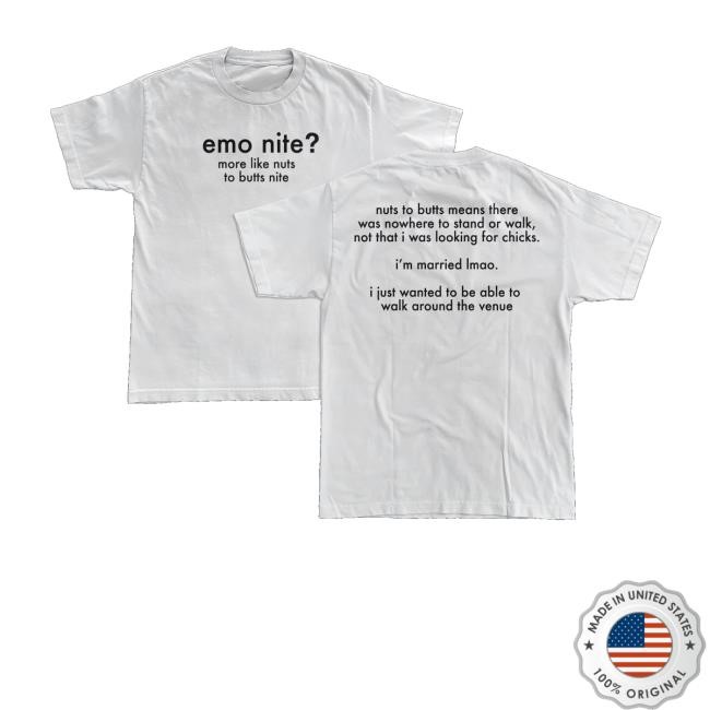 Emonite Merch Store Shop Nuts To Butts Long Sleeve T Shirt