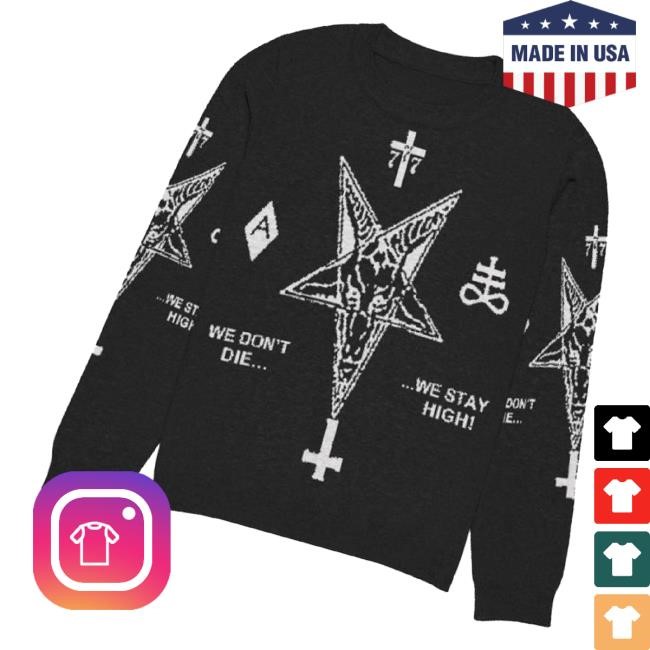 Official Actual Pain Merch Stay High Knitted T-Shirt