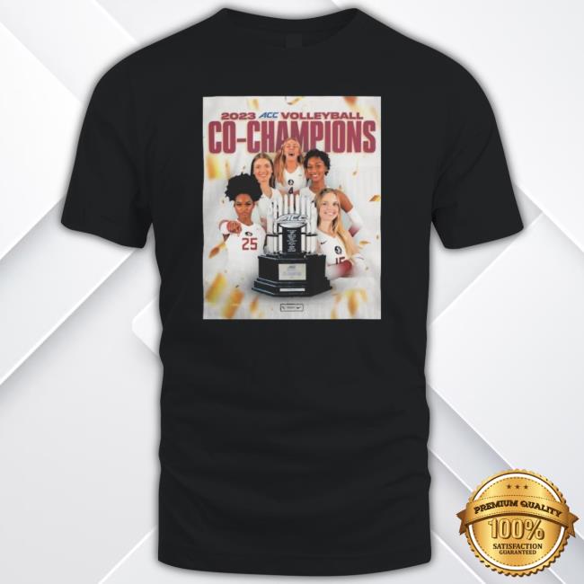 Official Florida State Seminoles 2023 Acc Volleyball Co-Champions Go Noles Long Sleeve Tee