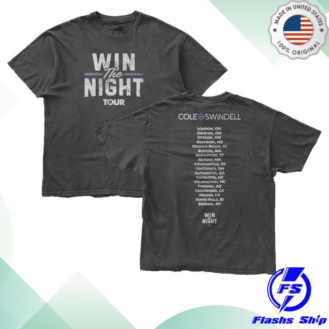 Cole Swindell Merch Store Win The Night Logo Tour Tank Top