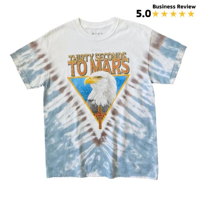 Thirty Seconds To Mars Seasons World Tour Tie Dye Eagle Long Sleeve T Shirt Thirtysecondstomars Merch