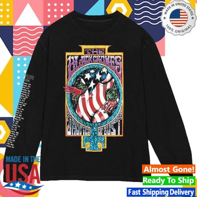 Official The Black Crowes Merch Amorica Or Bust 2024 Long Sleeve Tee
