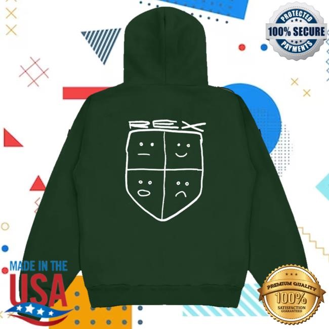 Official Rex Orange County Merch 5 Shield Hooded Sweatshirt