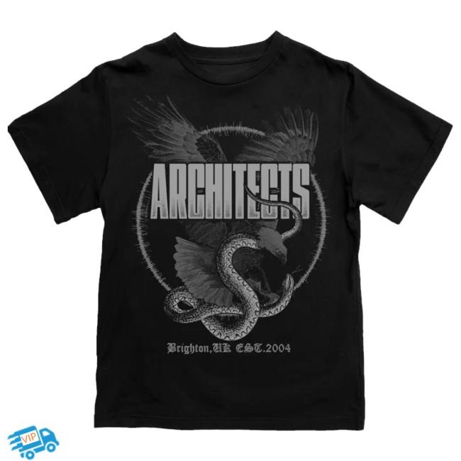 Trending Architects Merch Snake Eagle Black Hoodie