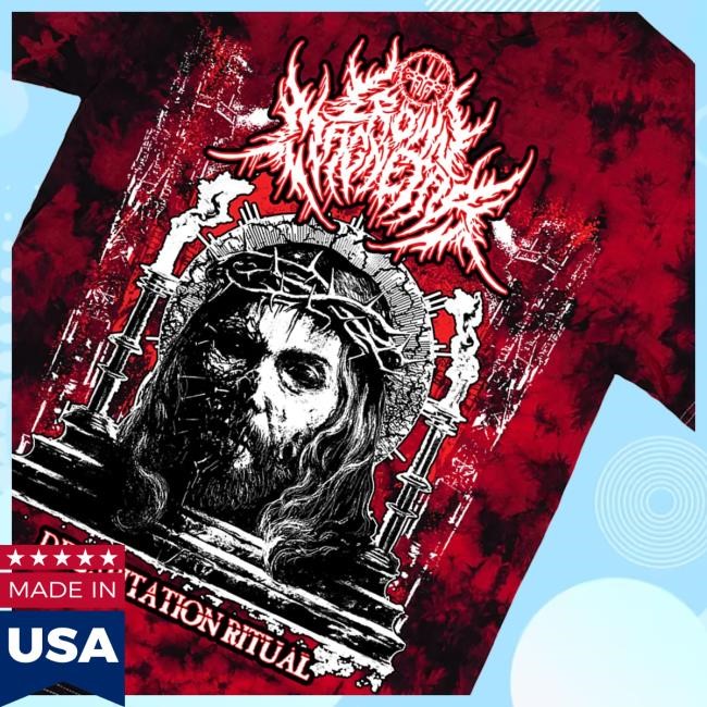 Crown Magnetar Merch Decapitation Ritual Tie Dye Hooded Sweatshirt