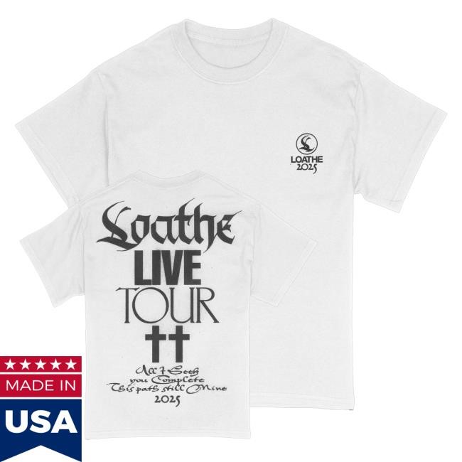 Official Downright Merch Shop Store Loathe White Sb Tour Tee