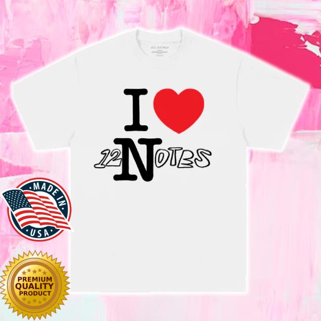 Original 12 Notes Shirt White Alec Benjamin Merch Store Shop