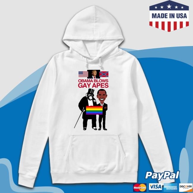 Obama Blows Gay Apes Hooded Sweatshirt