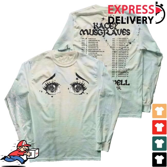 Official Kacey Musgraves Merch Anime Eyes Long Sleeve Tie-Dye Funny Shirt