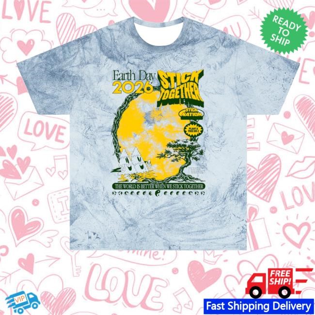 Stick Reviews Merch Store Earth Day 2026 Vintage Tie-Dye Unisex T-Shirt