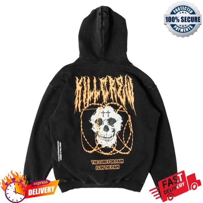 Killcrew Merch Shop Oversized Lux Barbarian Hoodie - Black Tee