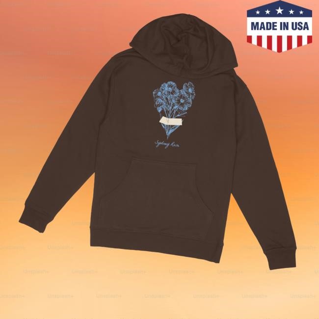 Sydney Rose - Flower Tape Zip Up Hooded Sweatshirt
