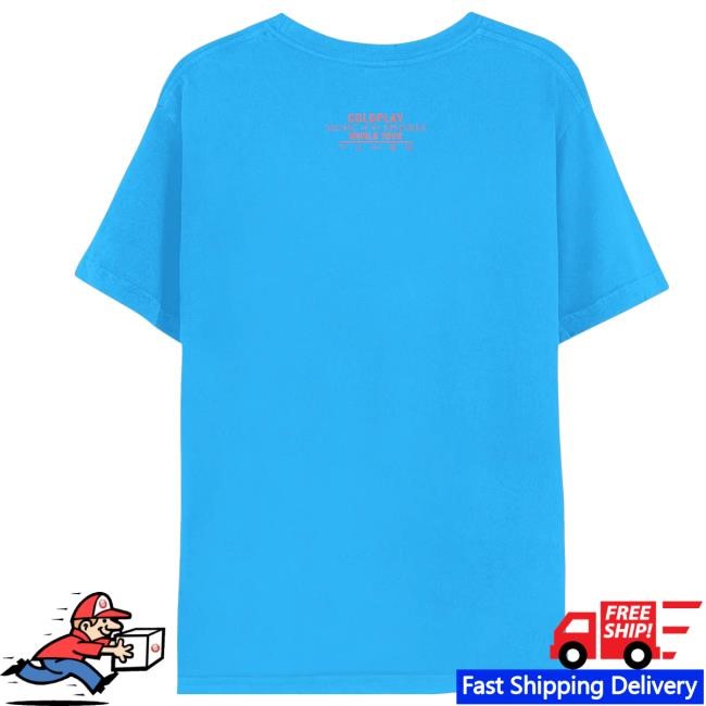 Coldplay Merch Everyone Is An Alien Somewhere Tee - Blue Tee Shirt Coldplay Merch Everyone Is An Alien Somewhere Tee - Blue Sweatshirt