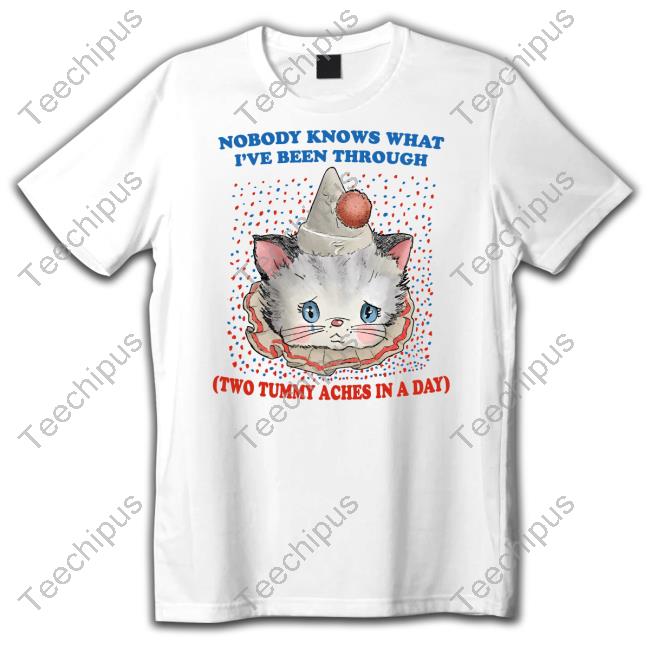 Nobody Knows What I've Been Through Two Tummy Aches In A Day Tee Shirt Jmcgg
